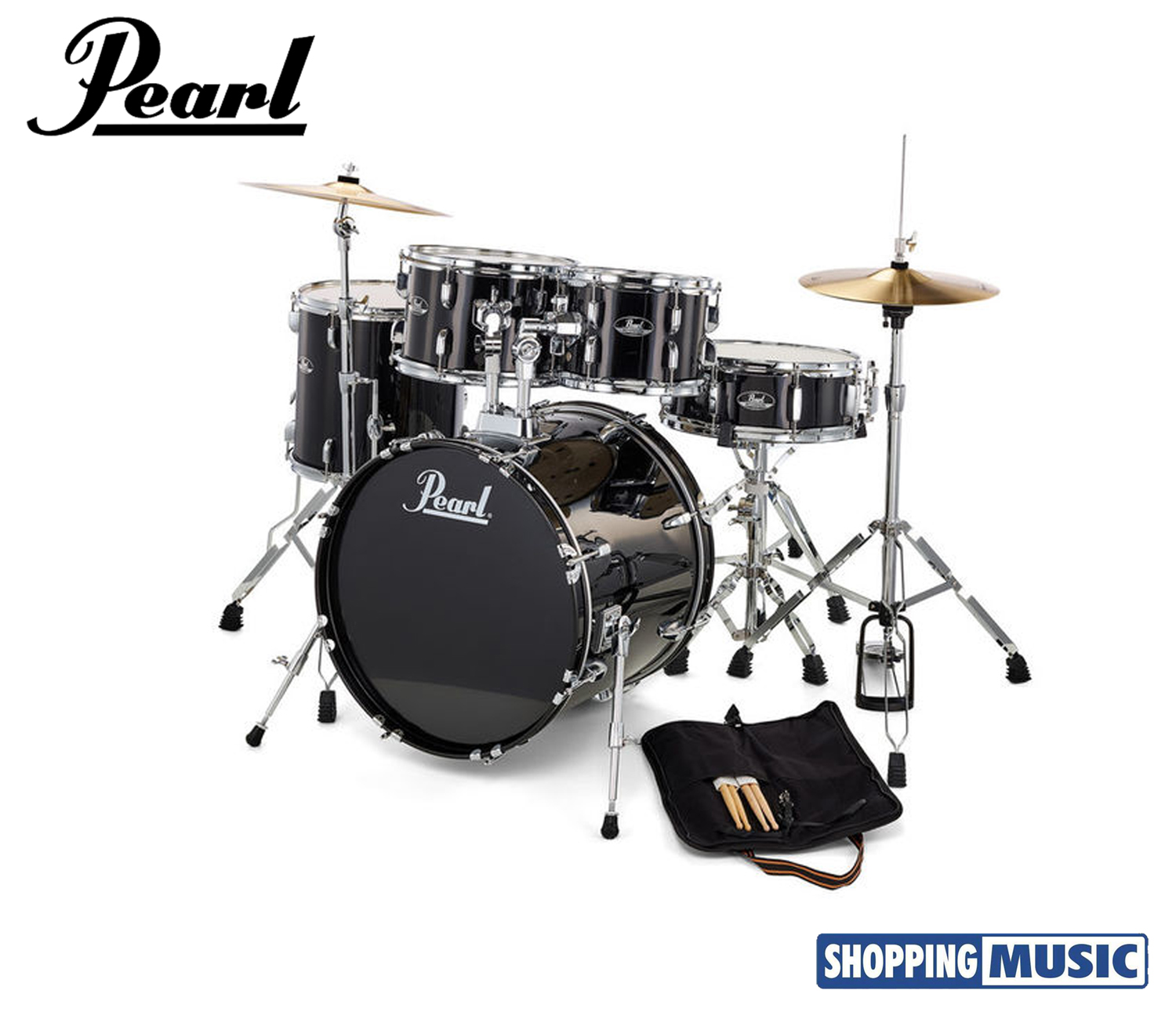 Bater A Pearl Roadshow Jet Black Shopping Music