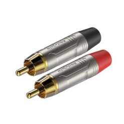 Plug RCA Nickel con Conector Roxtone RF2C-NG