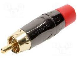 Plug RCA Negro Cromado Amphenol ACPL-CBK