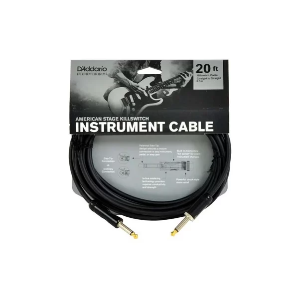 Cable de Plug de Guitarra D'Addario PW-AMSK-20