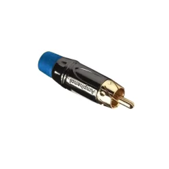 Plug RCA  Cromado/Azul Amphenol  ACPL-CBL