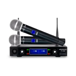 Microfono Profesional UHF Doble Inalambrico BLATBLACK BT-U168