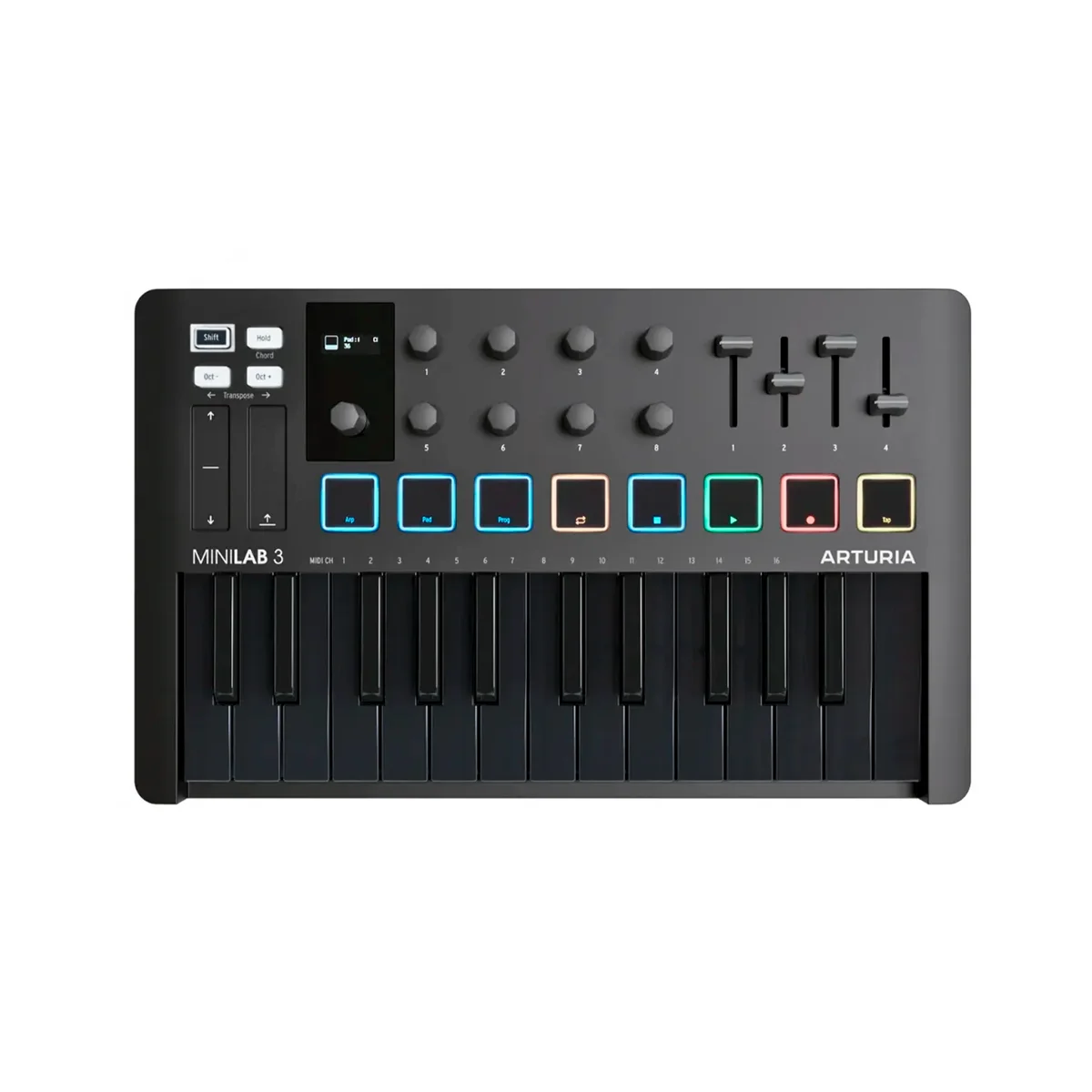 Controlador Minilab ARTURIA MINILAB MK3 DEEP BLACK EDITION