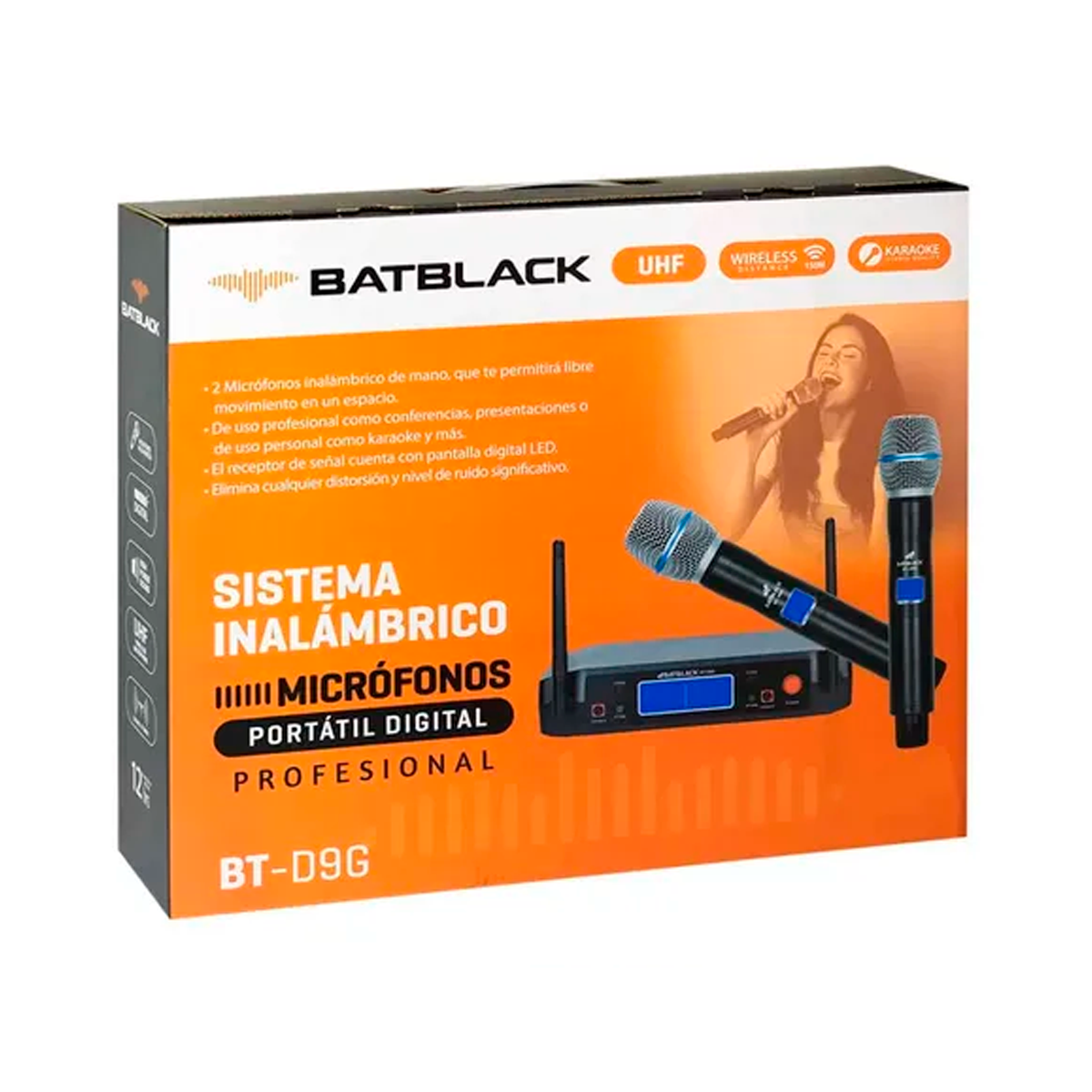 Microfono Inalambrico BATBLACK BT-D9G - Imagen 2