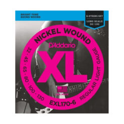 Set de Cuerdas de Bajo Electrico 6 cuerdas (32-130 )  D´ADDARIO EXL170-6