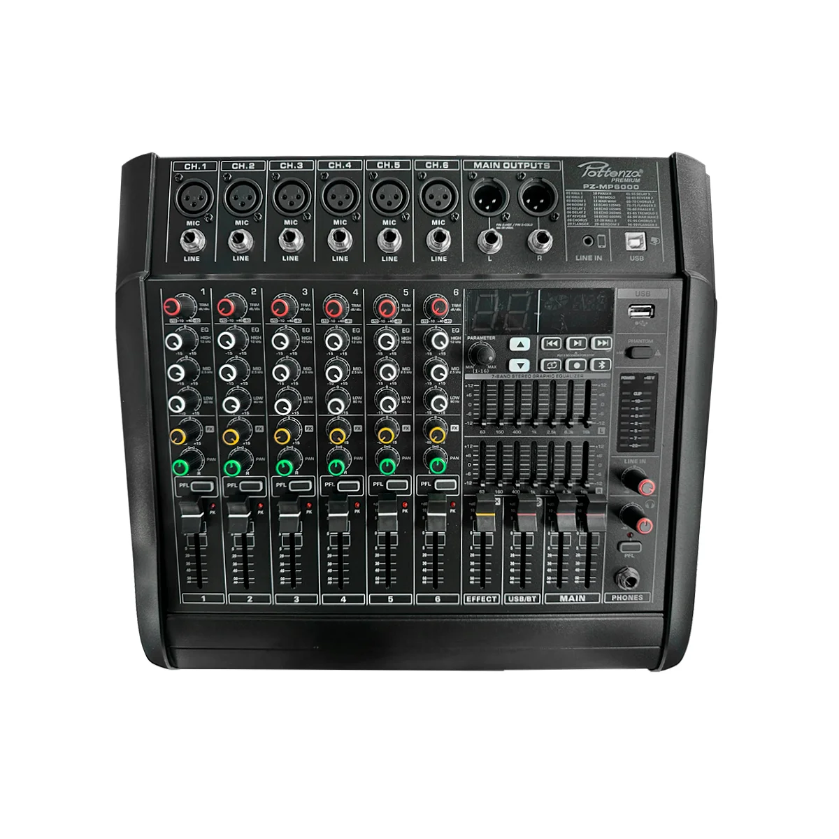 Consola Activa POTTENZA PREM PZ-MP6000BLT